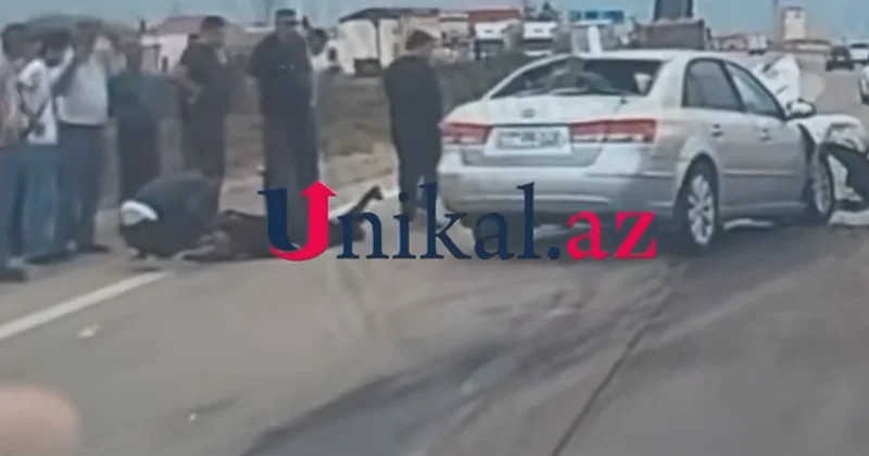 Ələtdə Hyundai yük maşınına çırpılıb VİDEO