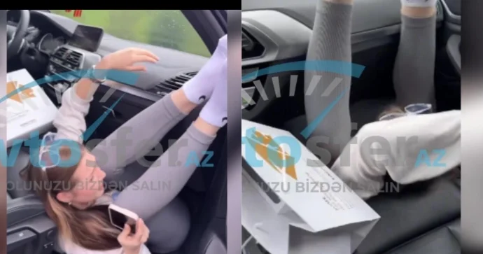 Maşında düzgün oturmayan və kəmər taxmayan sərnişinin başına görün nələr gəldi VİDEO