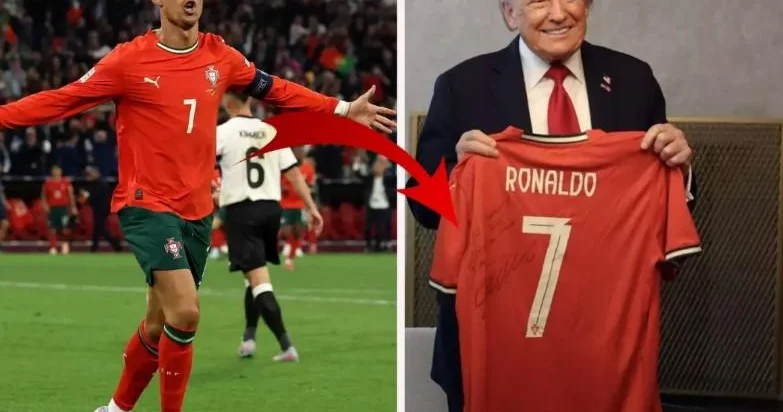 Ronaldo Trampa forma hədiyyə etdi Üzərindəki mesaj diqqət çəkdi + VİDEO
