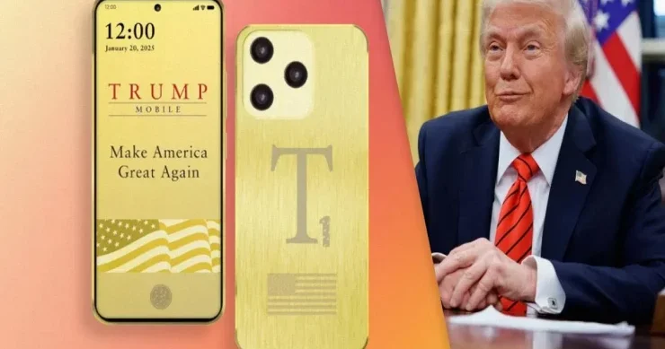 iPhone qatili : Tramp qızıl korpuslu smartfonunu təqdim etdi