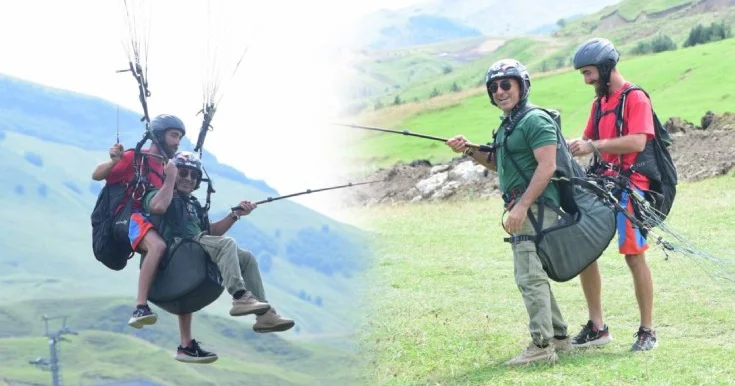 Rafael İsgəndərov paraşütlə tullandı