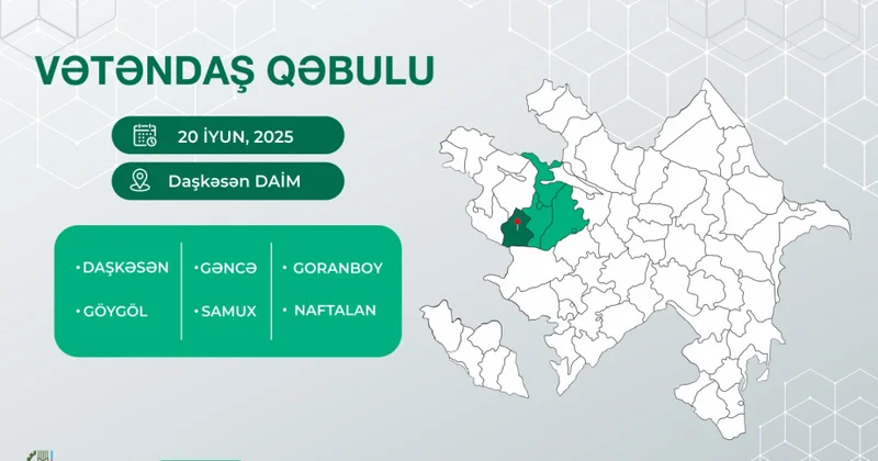 Kənd təsərrüfatı naziri Daşkəsəndə vətəndaşların müraciətlərini dinləyəcək