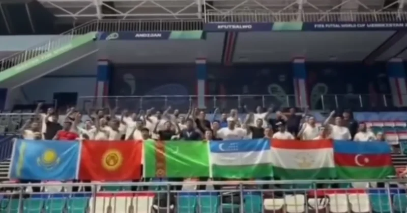 На трибунах ЧМ 2026 развернули флаги Центральной Азии и Азербайджана ВИДЕО