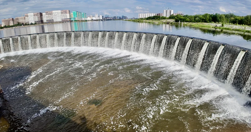 Водопад на Есиле: плотина стала новой точкой притяжения в Астане