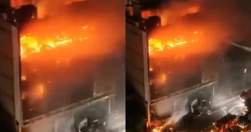 İraqda ticarət mərkəzində güclü yanğın: Çox sayda ölən var