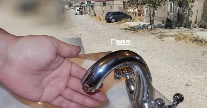 Saray sakinləri 4 gündür susuz qalıb