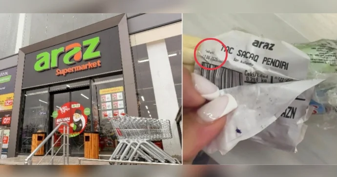 Araz marketdə tarixi dəyişdirilmiş məhsul satıldı; hamilə qadının halı pisləşdi İDDİA FOTO