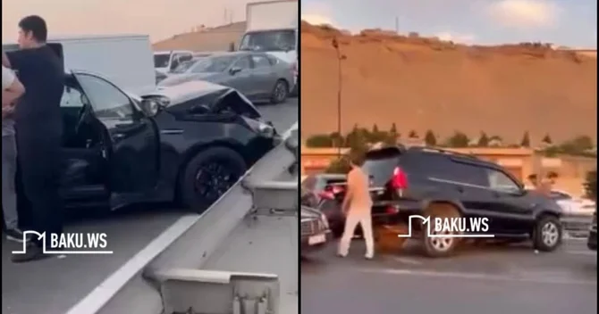 Bakıda zəncirvari qəza