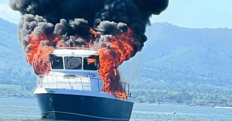 Rusiyanın Primorye bölgəsində kater yanıb, daha sonra batıb