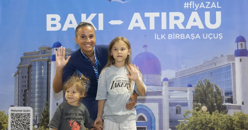 Azerbaijan Airlines успешно выполнила первый рейс в Атырау ФОТО