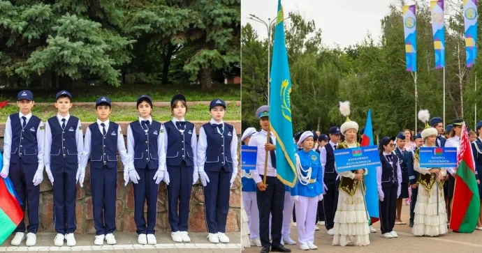 Azərbaycanlı uşaqlar Qazaxıstanda yol hərəkəti ilə bağlı biliklərini nümayiş etdirir FOTO