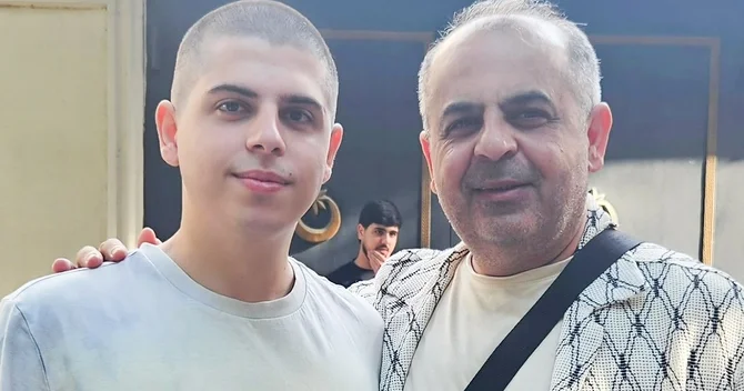 Əməkdar artist hərbi xidmət keçən oğlunu ziyarət etdi