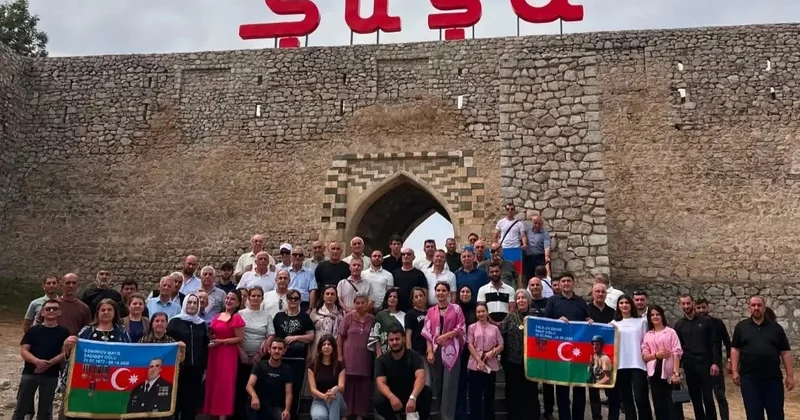 Xaçmazlı şəhidlərin ailələri Qarabağda FOTOLAR