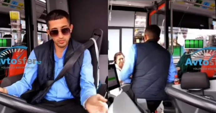 BakuBus sürücüsü bu görüntüdə hansı səhvə yol verir? VİDEO