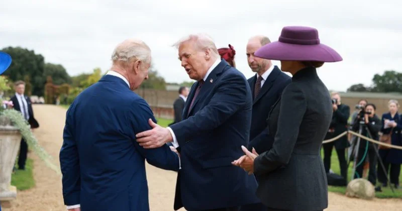 Donald Tramp və xanımı Melaniya Vindzor qalasında Britaniya kral ailəsi ilə görüşdü