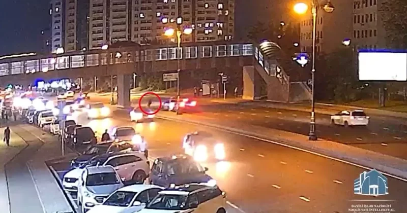 Пешеходы спровоцировали два цепных ДТП в Баку ВИДЕО