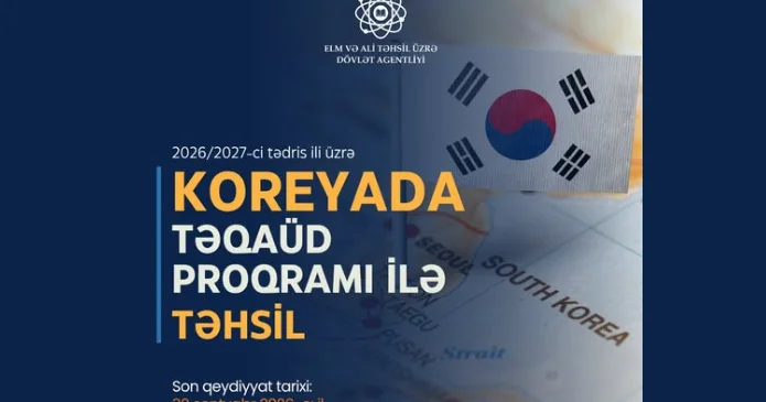 Azərbaycanlı tələbələrə Koreyada təhsil imkanı təqaüd proqramı elan edildi