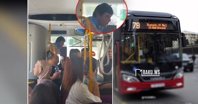 Bakıda sürücü sərnişinləri avtobusdan düşürdü: Hara yığırsan, yığ! ANBAAN VİDEO