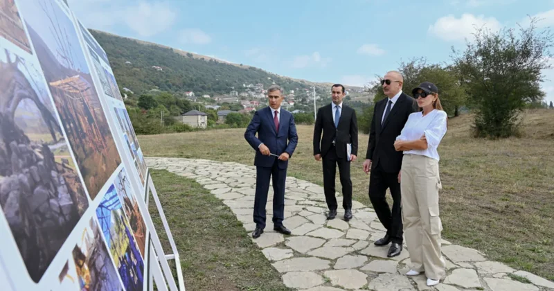 Prezident və birinci xanım Şamaxıda məşhur ziyarətgahda FOTO