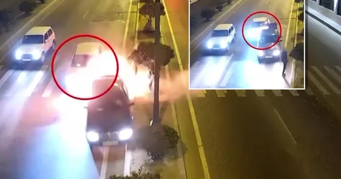 Piyada keçidində qəza Dörd nəfər ölümdən son anda xilas olub ANBAAN VİDEO