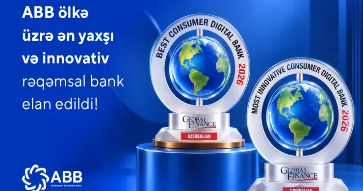 ABB ölkə üzrə ən yaxşı və innovativ rəqəmsal bank elan edildi