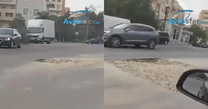 Günəşlidə yolu qazıb xəbərdarlıq nişanları quraşdırılmayıb; qurumlardan reaksiya yoxdur VİDEO