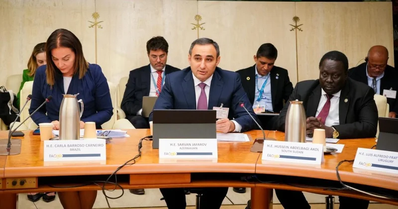 Nazir müavini Sarvan Cəfərov İtaliyada Ümumdünya Ərzaq Forumunda FOTOLAR