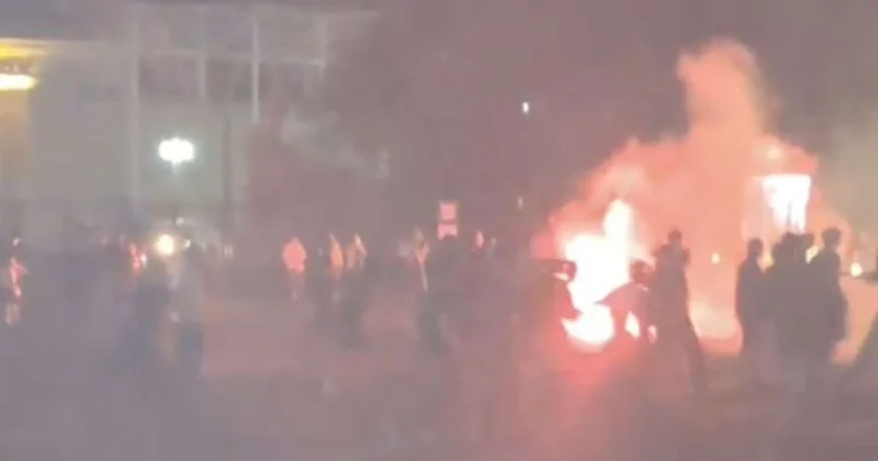 "Qarabağ" "Neftçi" matçından sonra qarışıqlıq: Stadionun qarşısını tüstü bürüdü VİDEO
