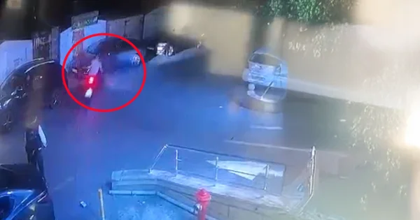 Prava sız motosiklet sürdü Qəza törətdi (ANBAAN VİDEO)