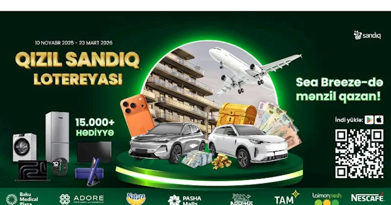 “Qızıl Sandıq” lotereyası başladı İndi ƏDV geri al çekləri sizə daha çox qazandıracaq!