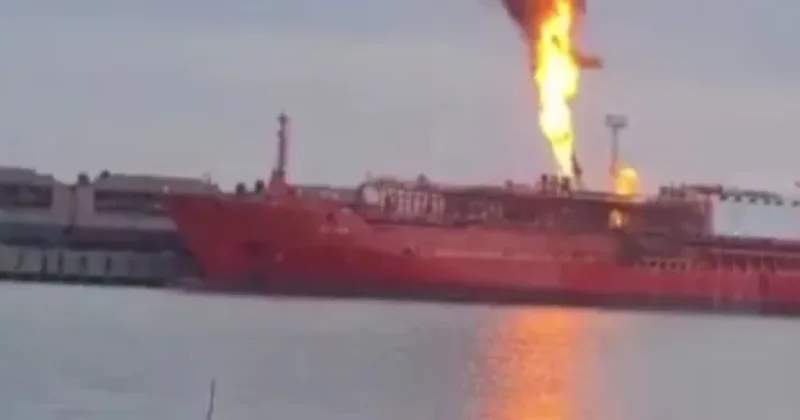 Odessada 4 min ton qaz daşıyan türk gəmisi vuruldu