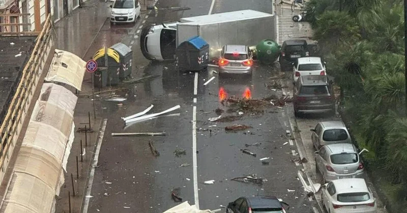 Последствия торнадо в итальянском городе ВИДЕО