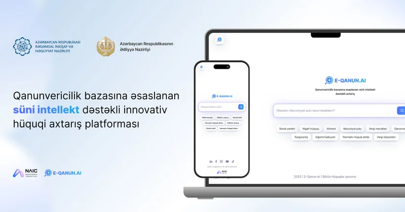 Süni intellekt əsaslı “E qanun.ai” platformasının istifadəçilərinin və ünvanlanan sualların sayı açıqlanıb
