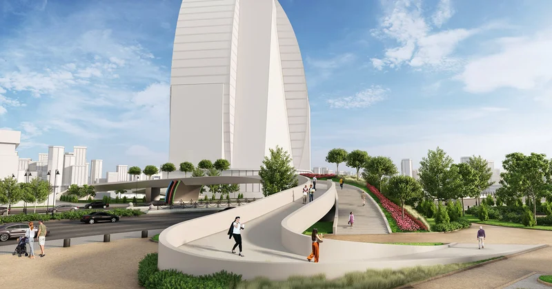 Немецкая компания спроектировала пешеходный мост к Центру Гейдара Алиева Minval Politika