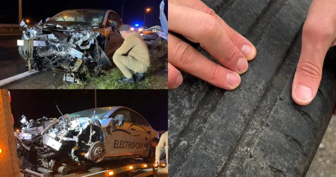 Bir təkərə görə itirilən avtomobil FOTO