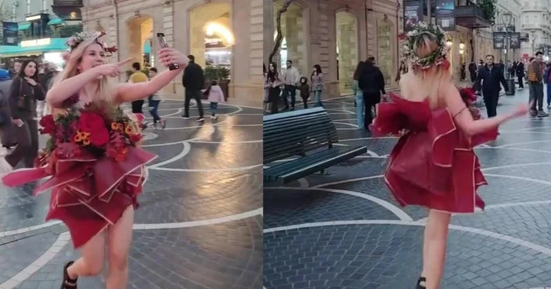 Выходка блогерши в Баку возмутила соцсети ВИДЕО