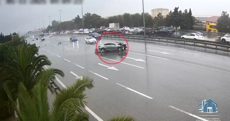 Aeroport yolundadəhşətli qəza: ANBAAN VİDEO