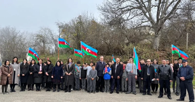 Qubanın Afurca məktəbi şəhid məzununu anıb, diaspor nümayəndəsi ilə görüş keçirib