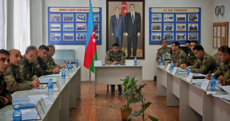 Mülki müdafiə qoşunlarının hərbi hissələri ilə birgə qərargah məşqi keçirilib FOTOLAR