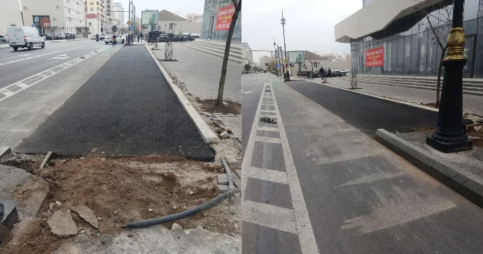 Sahibkar obyektinin önündəki səkini parkinqə çevirdi; icra hakimiyyəti araşdırma başlatdı FOTO