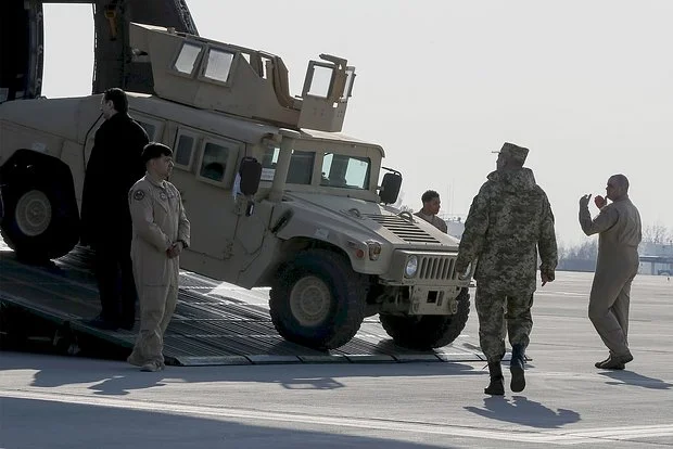 Ukraynada sovet təyyarəsi silahı olan Humvee aşkarlanıb