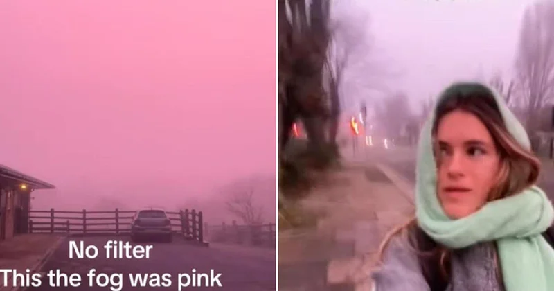 Британцев напугало розовое небо ФОТО