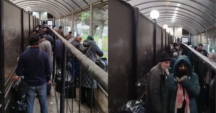 Пассажиры из Нахчывана часами томятся на таможенном посту Билясувар : в чем причина?