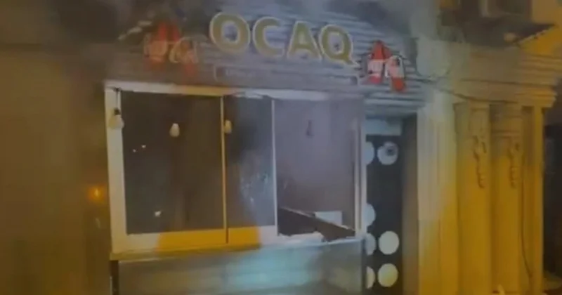 В центре Баку горела донерная видео