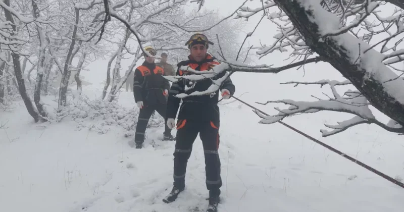 МЧС отработало спасательные действия в условиях снегопада ФОТО