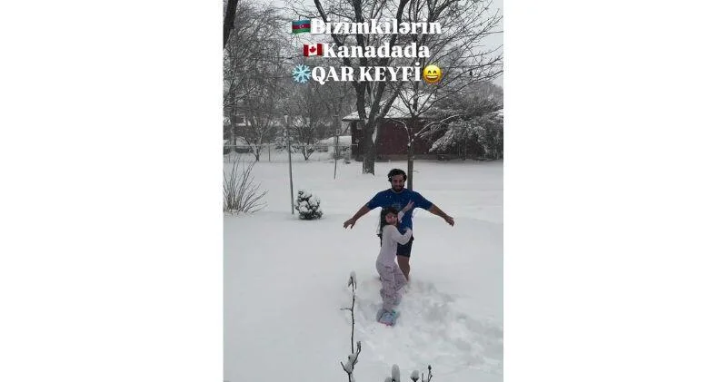 Снежные забавы азербайджанцев в Канаде ВИДЕО