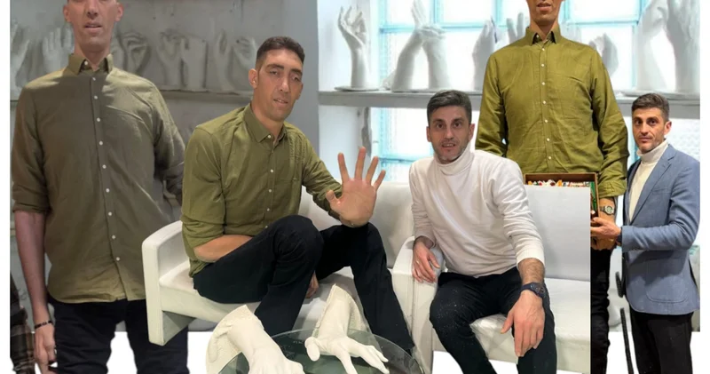 Dünyanın ən böyük adamının əlləri Azərbaycandakı muzeydə sərgilənəcək ÖZƏL FOTO