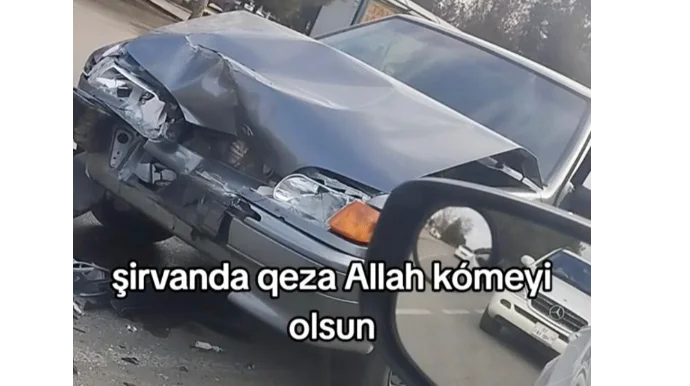 Şirvanda qəza: “Mazda” ilə “VAZ” toqquşdu VİDEO