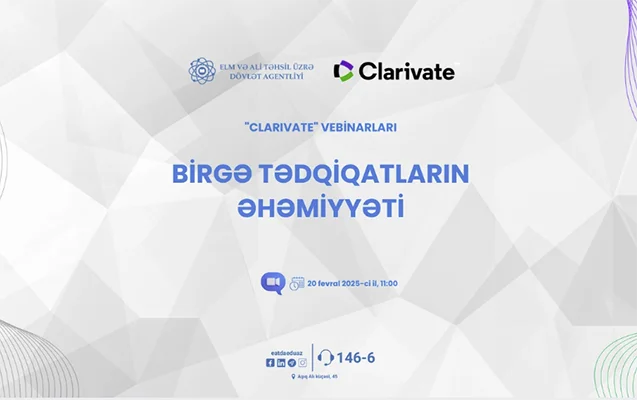 “Clarivate” vebinarları davam edir