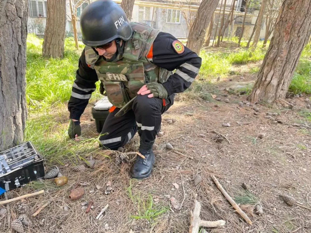 В Насиминском районе обнаружены боеприпасы Видео / ФОТО